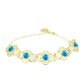 Goldplattiertes Silberarmband mit äthiopischem Paradiese-Opal