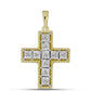 Goldplattierter Silberanhänger mit weißem Diamant