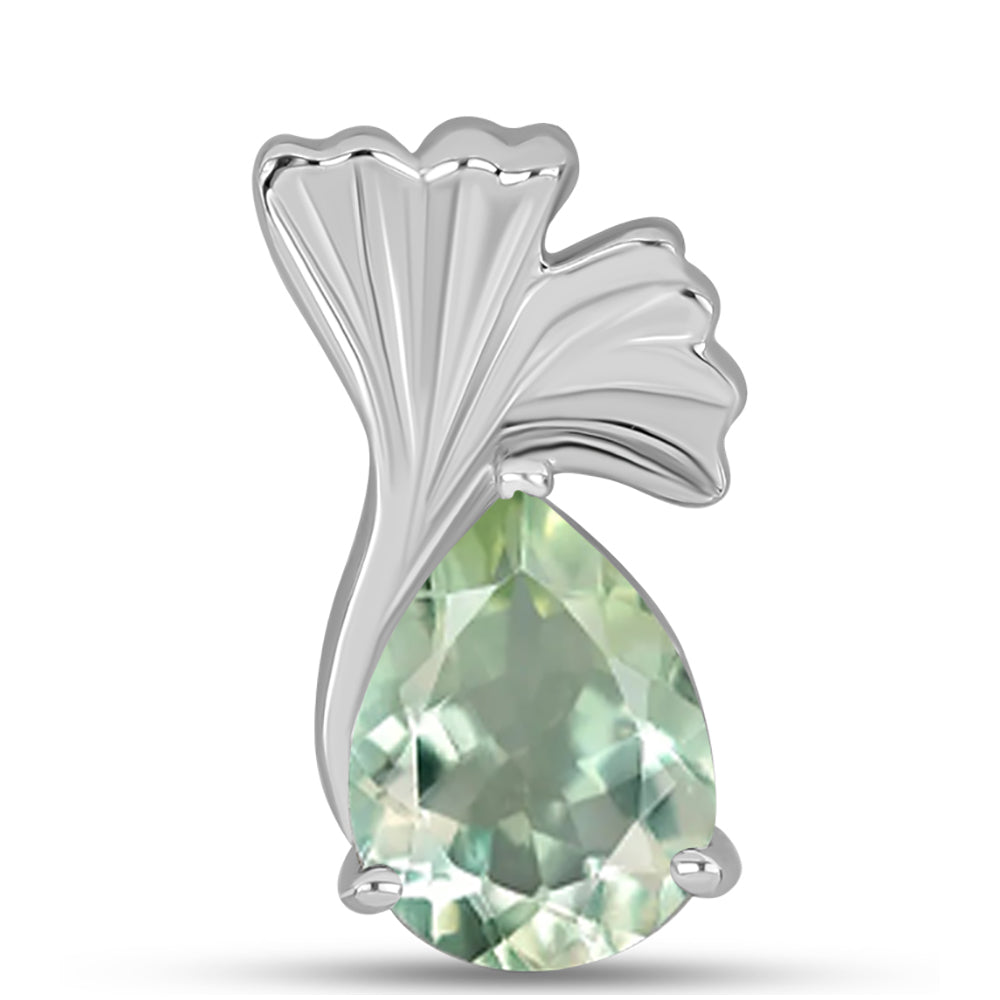 Silberanhänger mit grünem Amethyst