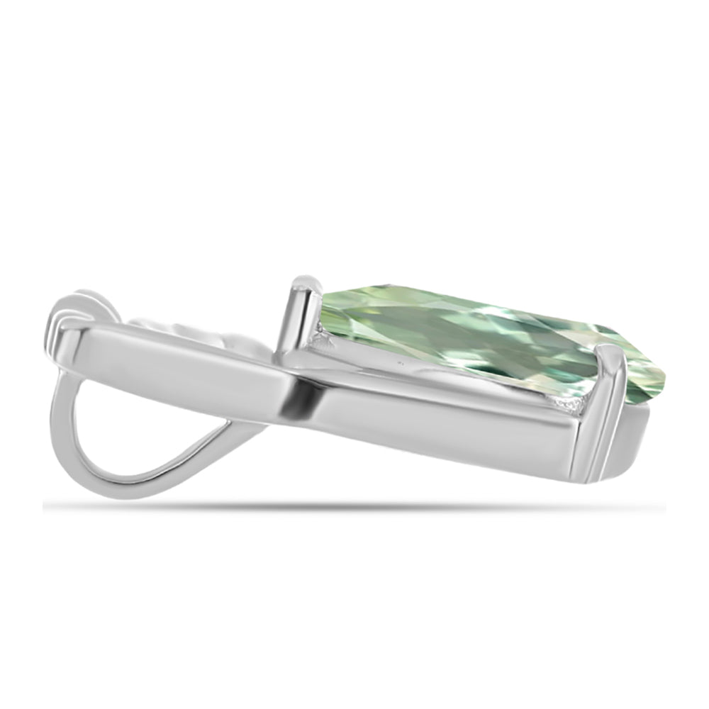Silberanhänger mit grünem Amethyst 2 