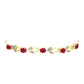 Goldplattiertes Silberarmband mit Rubin aus Madagaskar und weißem Topas