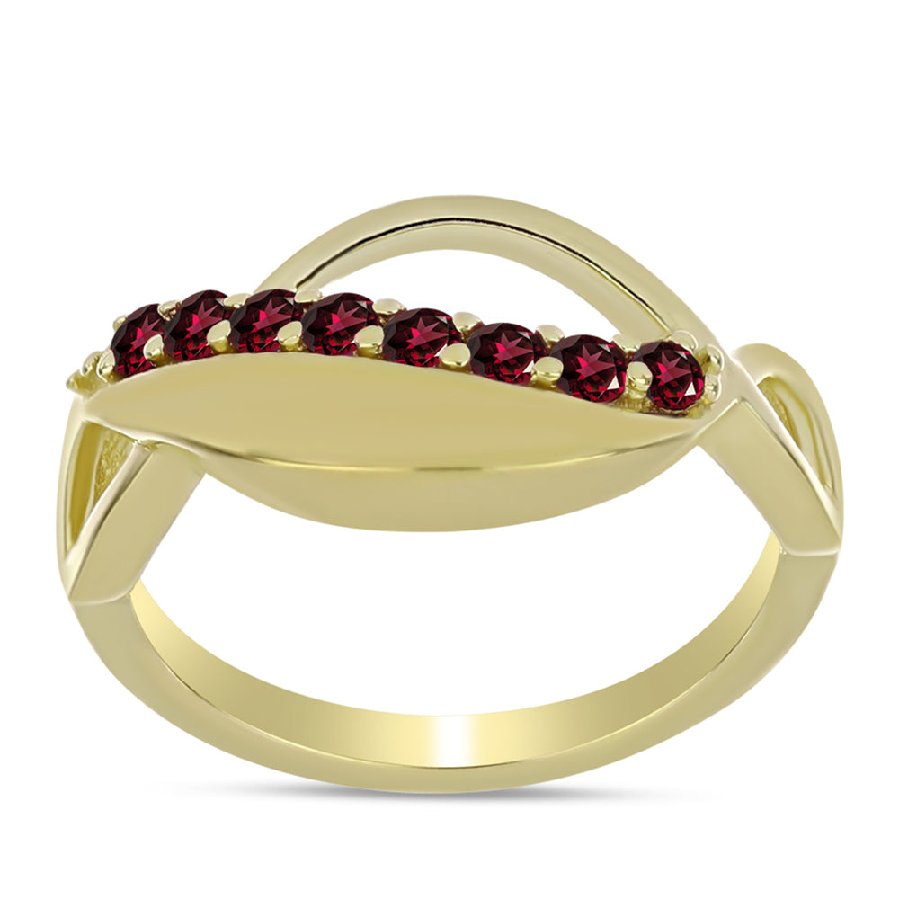 Goldplattierter Silberring mit Rhodolith Granat 3 
