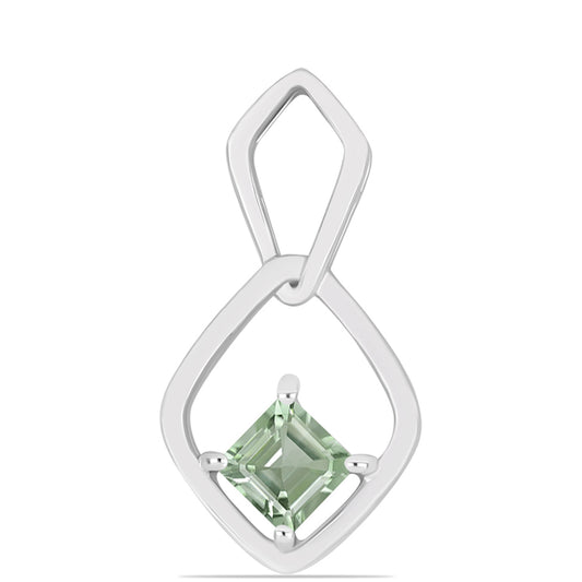 Silberanhänger mit grünem Amethyst