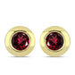 Goldplattierte Silberohrringe mit Rhodolith Granat