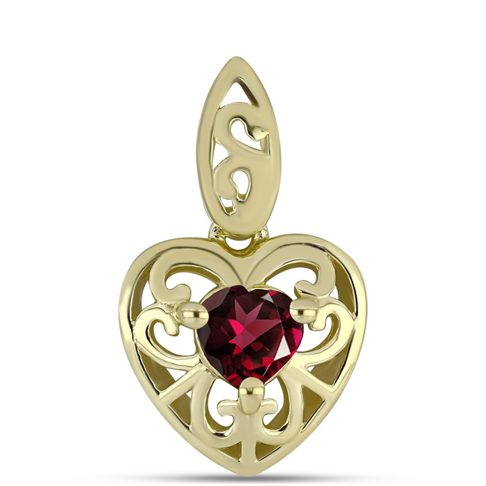 Goldplattierter Silberanhänger mit Rhodolith Granat