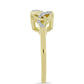 Goldplattierter Silberring mit weißem Diamant und weißem Topas