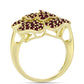 Goldplattierter Silberring mit Rhodolith Granat
