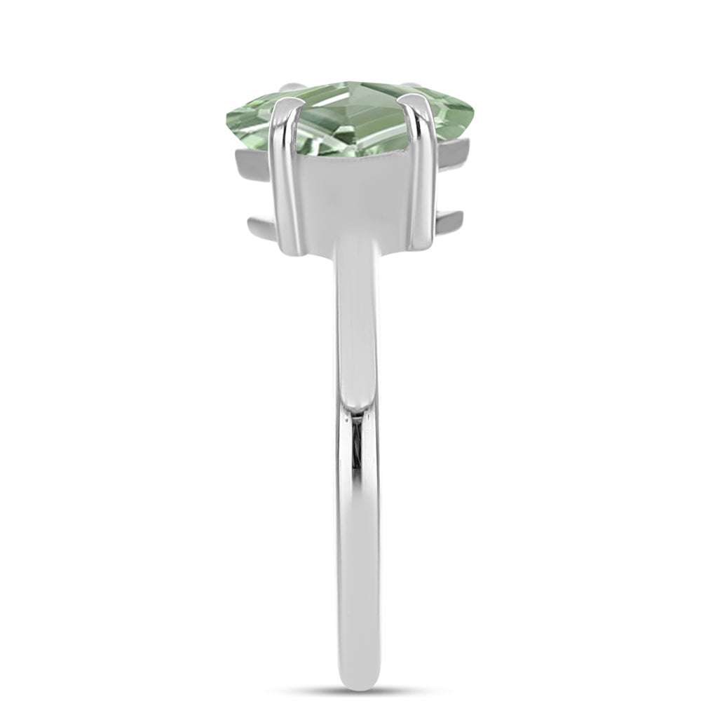 Silberring mit grünem Amethyst 4 
