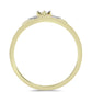 Goldplattierter Silberring mit weißem Diamant
