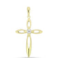 Goldplattierter Silberanhänger mit weißem Diamant