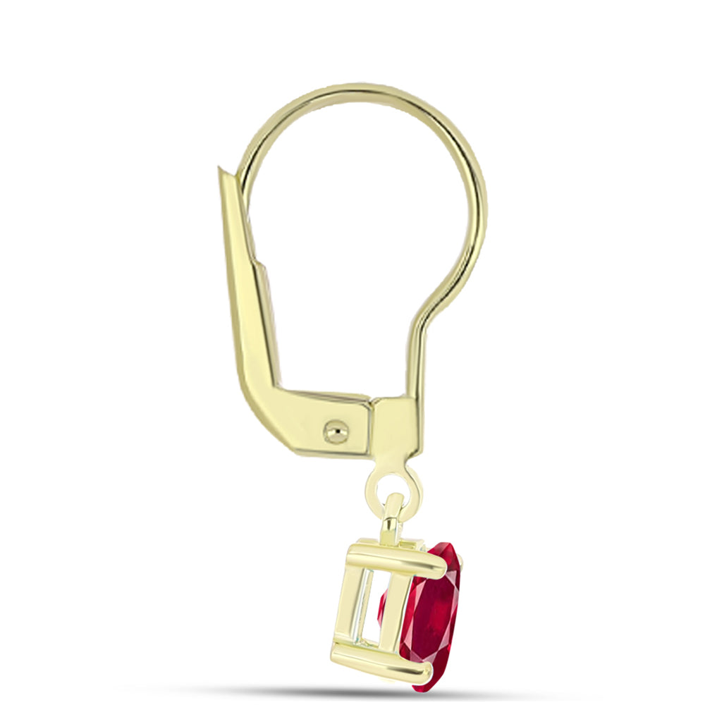 Goldplattierte Silberohrringe mit Rubin aus Madagaskar 2 