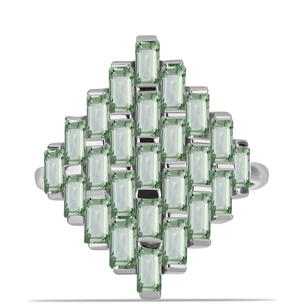Silberring mit grünem Amethyst