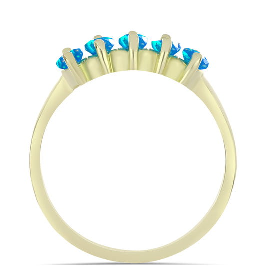 Goldplattierter Silberring mit äthiopischem Paradiese-Opal