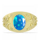 Goldplattierter Silberring mit äthiopischem Paradiese-Opal