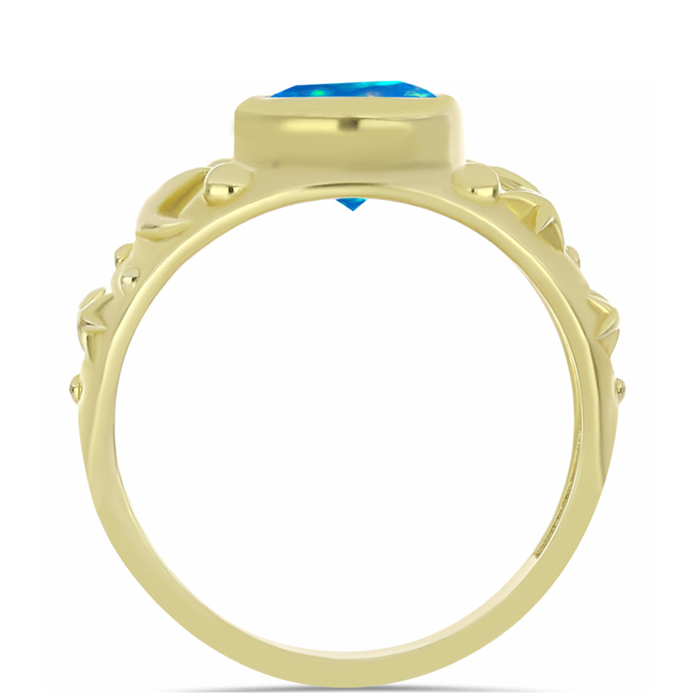 Goldplattierter Silberring mit äthiopischem Paradiese-Opal 2 