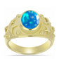 Goldplattierter Silberring mit äthiopischem Paradiese-Opal
