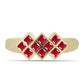 Goldplattierter Silberring mit Rubin aus Madagaskar