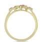 Goldplattierter Silberring mit Rubin aus Madagaskar
