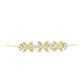 Goldplattiertes Silberarmband mit weißem Diamant und weißem Topas