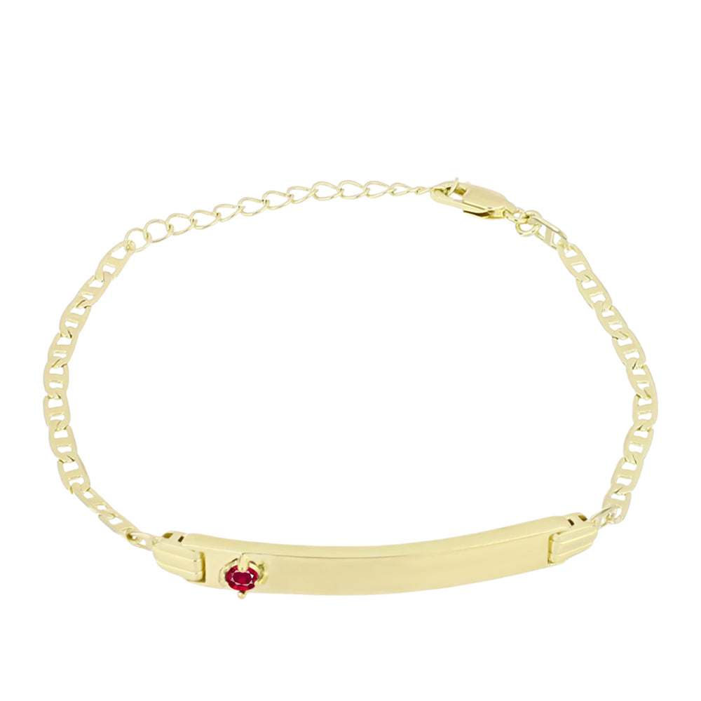 Goldplattiertes Silberarmband mit Rubin aus Madagaskar 1 