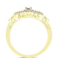 Goldplattierter Silberring mit weißem Diamant und weißem Topas