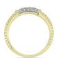 Goldplattierter Silberring mit weißem Diamant