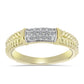 Goldplattierter Silberring mit weißem Diamant