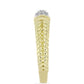 Goldplattierter Silberring mit weißem Diamant