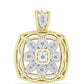 Goldplattierter Silberanhänger mit weißem Diamant und weißem Topas