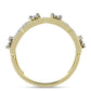 Goldplattierter Silberring mit weißem Diamant und weißem Topas