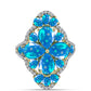 Goldplattierter Silberring mit äthiopischem Paradiese-Opal und weißem Topas