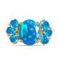 Goldplattierter Silberring mit äthiopischem Paradiese-Opal