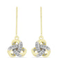 Goldplattierte Silberohrringe mit weißem Diamant