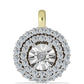 Goldplattierter Silberanhänger mit weißem Diamant und weißem Topas