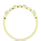Goldplattierter Silberring mit weißem Diamant