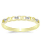 Goldplattierter Silberring mit weißem Diamant