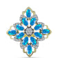 Goldplattierter Silberring mit äthiopischem Paradiese-Opal und weißem Topas