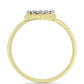 Goldplattierter Silberring mit weißem Diamant
