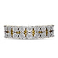 Goldplattierter Silberring mit weißem Diamant