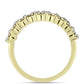 Goldplattierter Silberring mit weißem Diamant