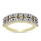 Goldplattierter Silberring mit weißem Diamant