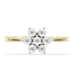 Goldplattierter Silberring mit weißem Diamant