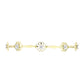 Goldplattiertes Silberarmband mit weißem Diamant
