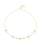 Goldplattiertes Silberarmband mit weißem Diamant