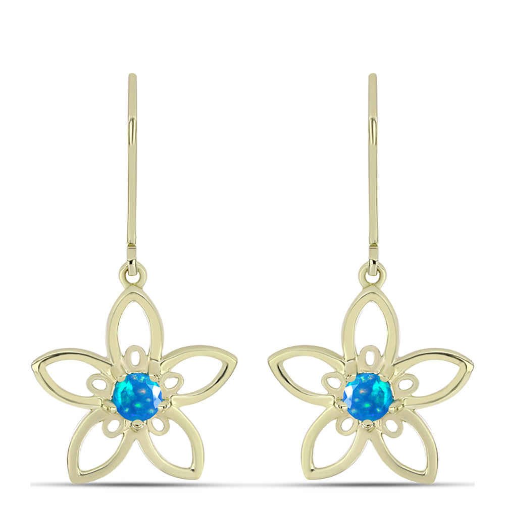 Goldplattierte Silberohrringe mit äthiopischem Paradiese-Opal 1 