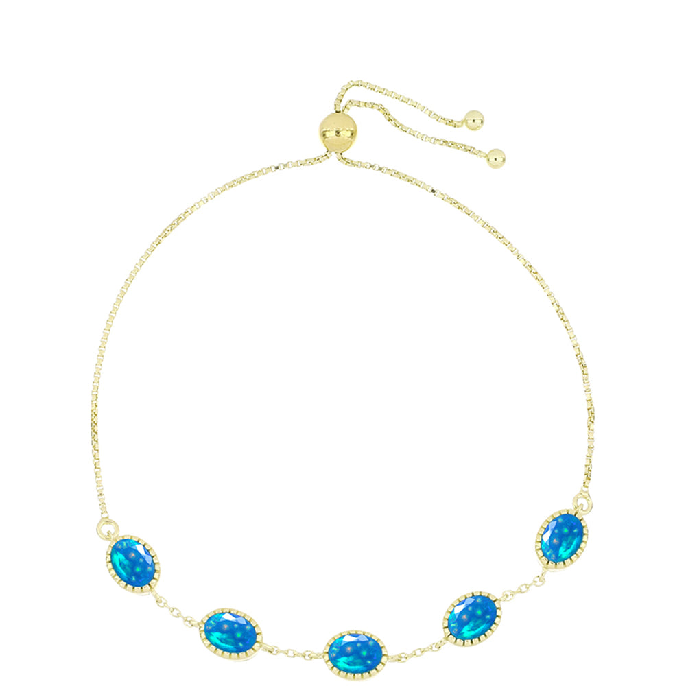 Goldplattiertes Silberarmband mit äthiopischem Paradiese-Opal 1 