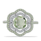 Silberring mit grünem Amethyst und Peridot aus Changbai