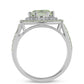 Silberring mit grünem Amethyst und Peridot aus Changbai