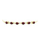 Goldplattiertes Silberarmband mit Rhodolith Granat und weißem Topas