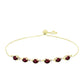 Goldplattiertes Silberarmband mit Rhodolith Granat und weißem Topas
